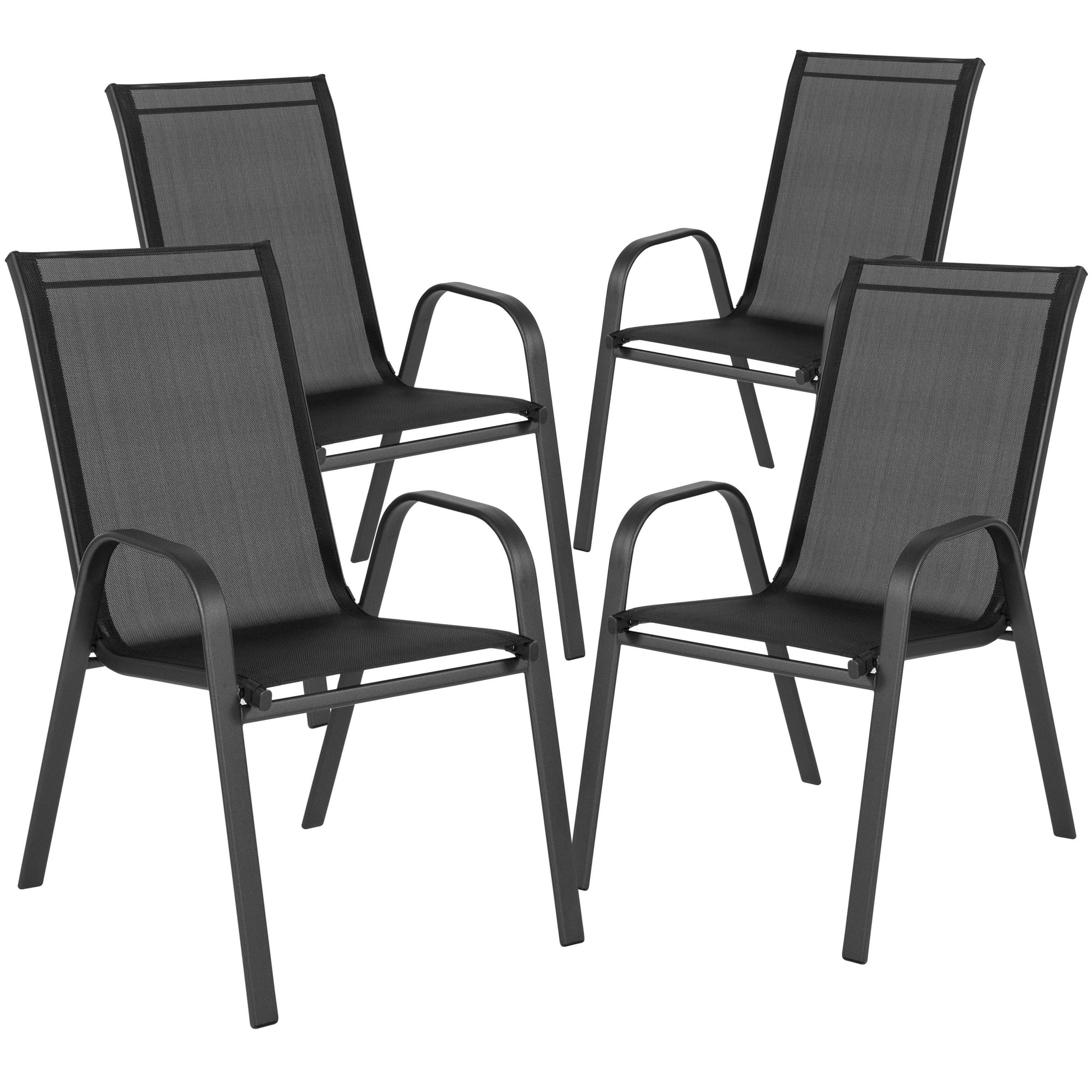 Outdoor Furniture On Sale - Metal Outdoor Chair Set Stackable Patio