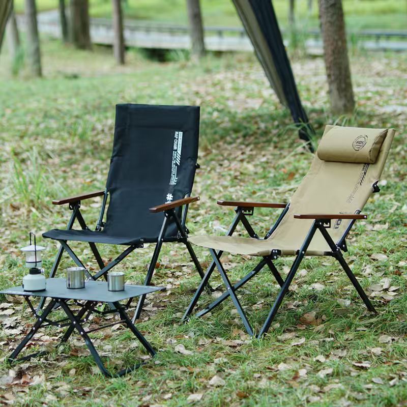 Outdoor Furniture Used - Folding High Back Beach Camping Chair