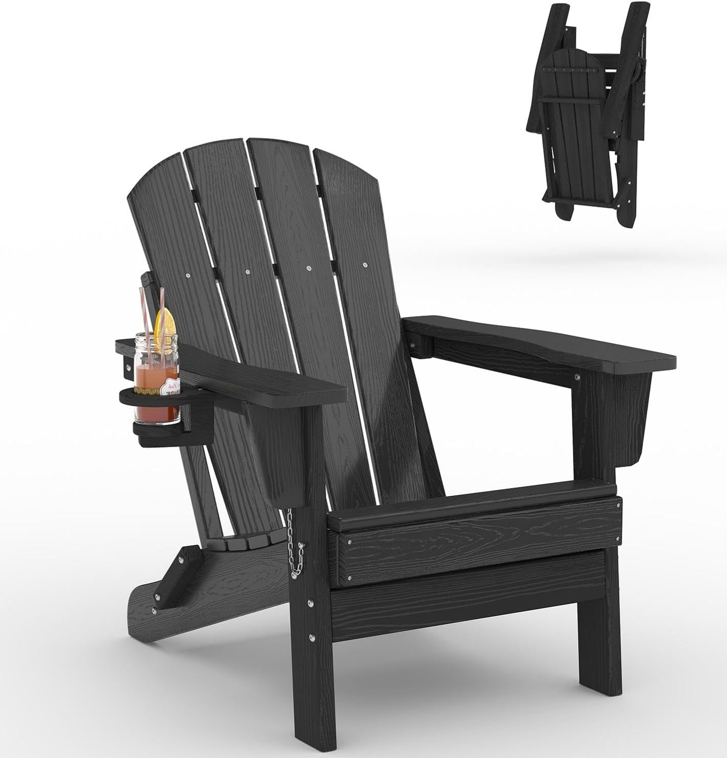 Outdoor Furniture Hdpe - Folding Adirondack Chair HDPE Plastic Outdoor
