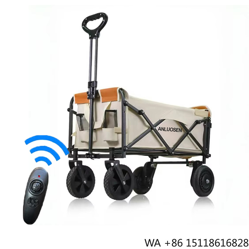 Outdoor Furniture Table - Electric Camping Wagon Cart Foldable 2000mAh
