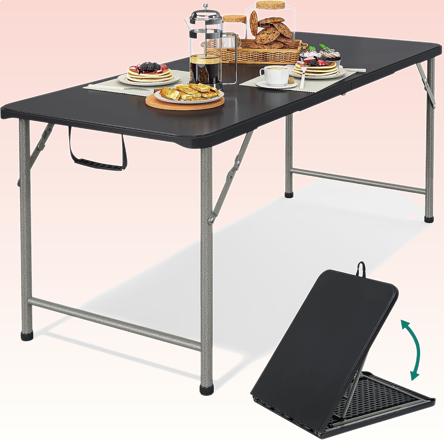 Outdoor Furniture Hdpe - YITAHOME 6FT Folding Table Heavy Duty