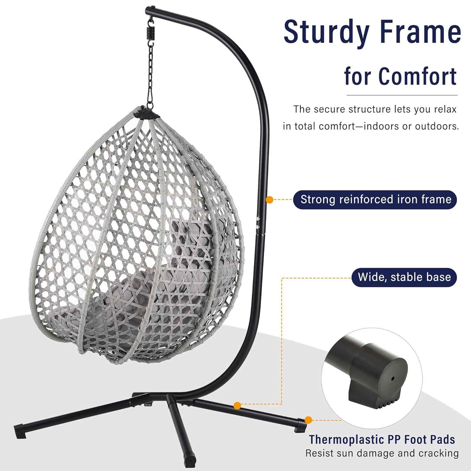 Foldable HDPE Rattan Hanging E - Outdoor Furniture Hdpe ulasan dan harga