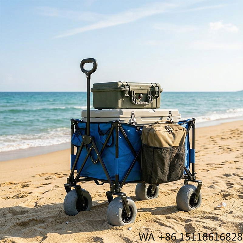 Foldable Metal Beach Wagon Qui - Outdoor Furniture Table ulasan dan harga