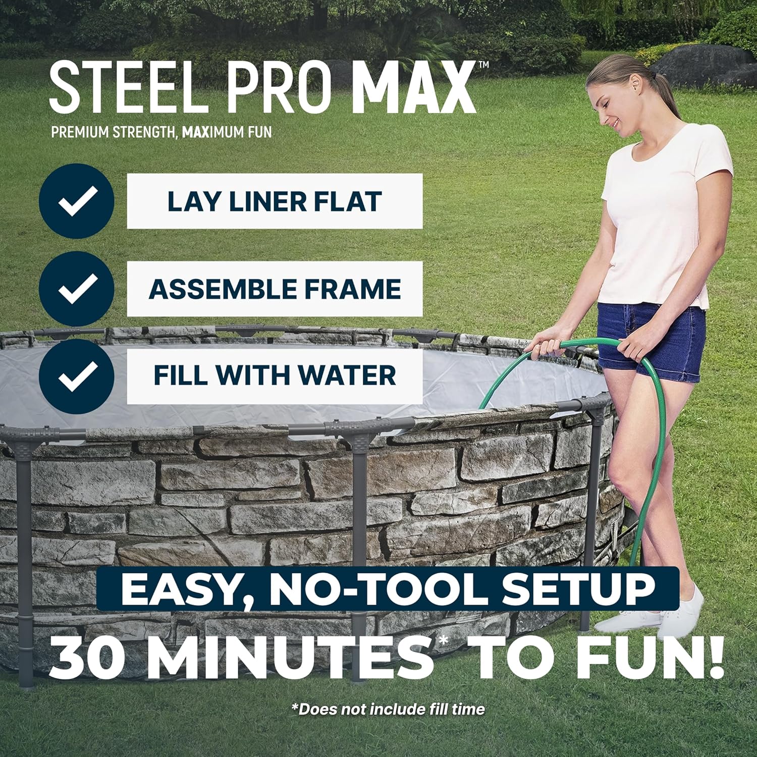 Steel Pro Max 12 Foot x 30 Inc - Outdoor Furniture For Pool ulasan dan harga