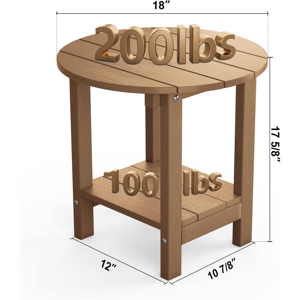 Outdoor 18 Inch Side Table wit - Outdoor Furniture With Storage ulasan dan harga