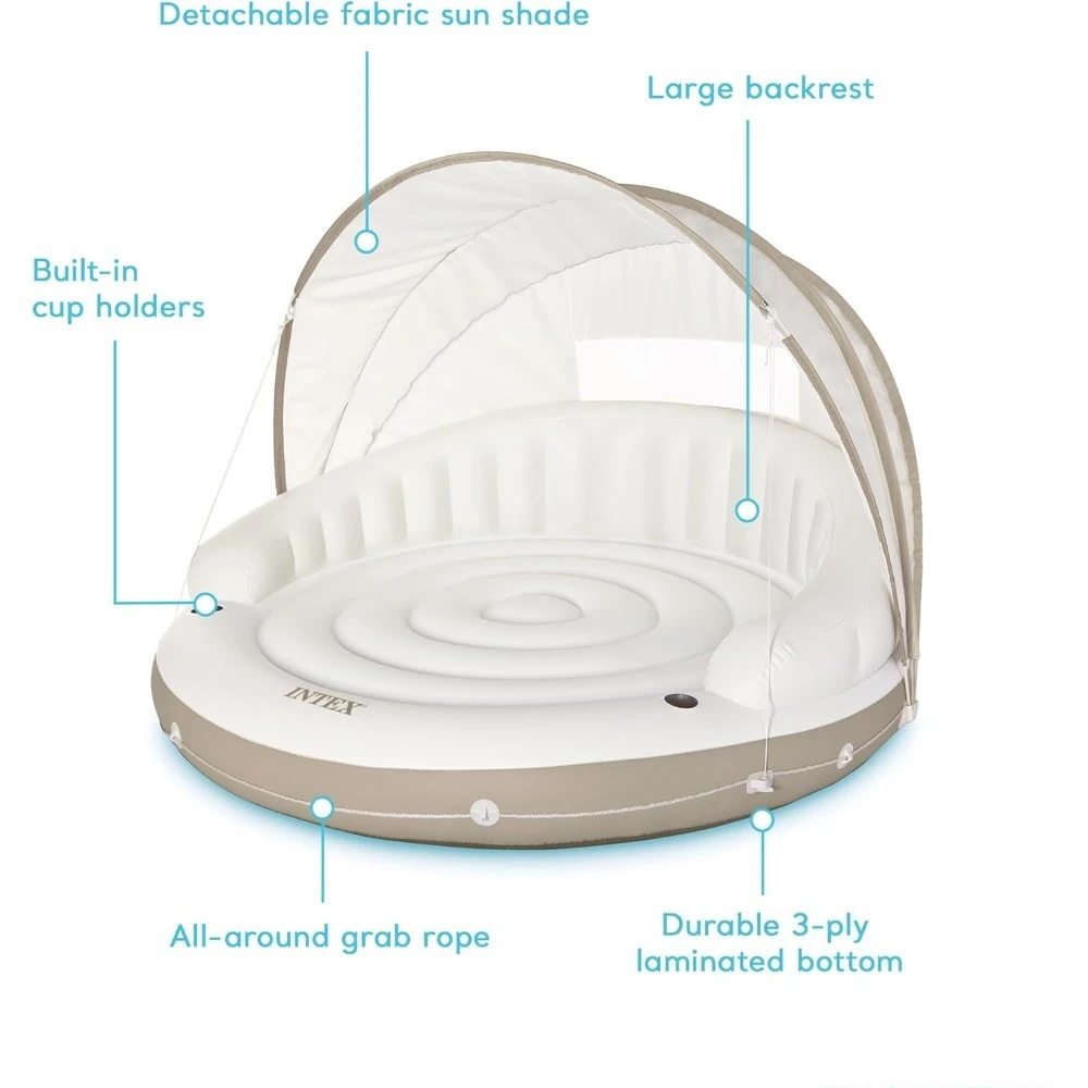 Canopy Island Inflatable Pool  - Outdoor Furniture For Pool ulasan dan harga