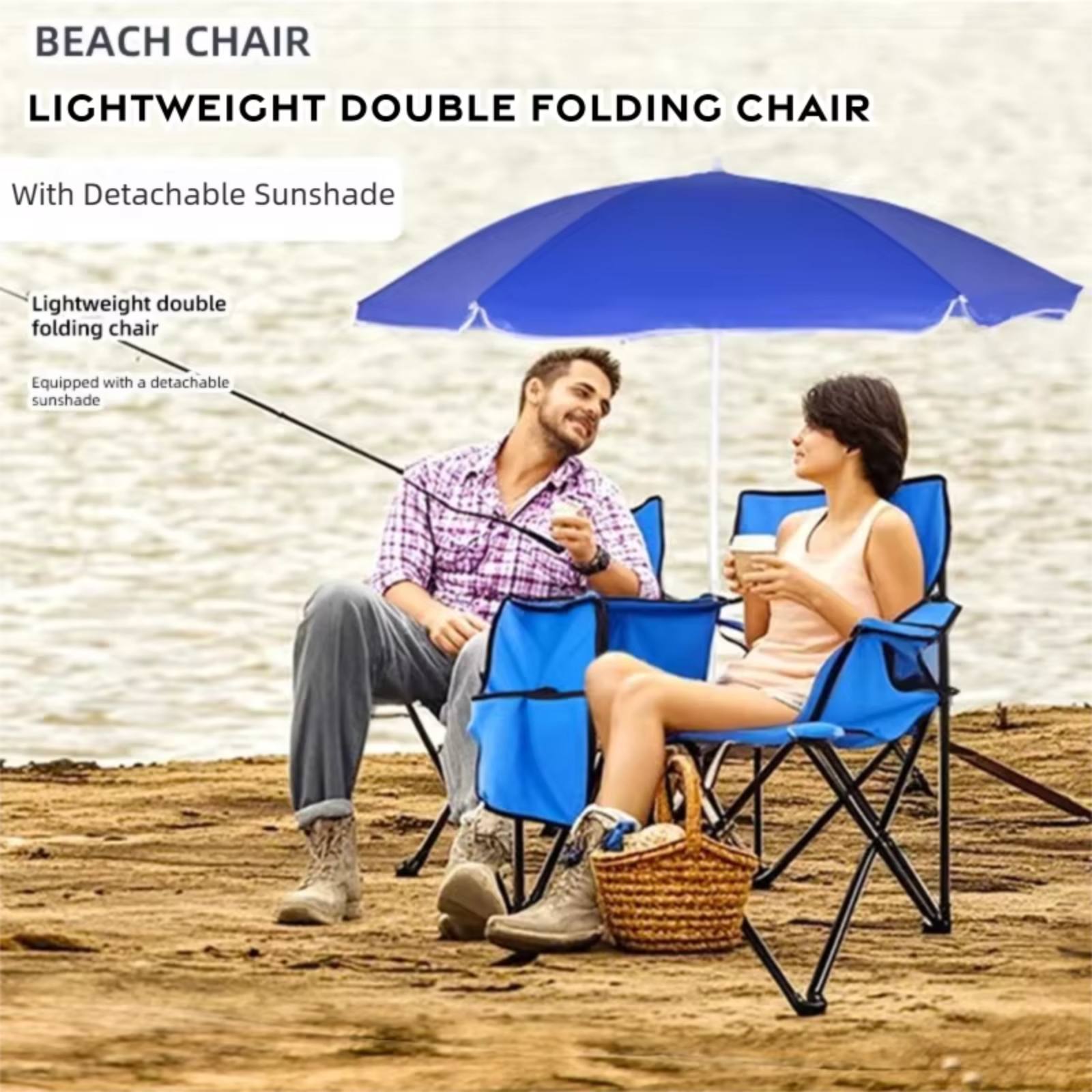 Double Folding Camping Chair F - Outdoor Furniture Replacement Fabric ulasan dan harga