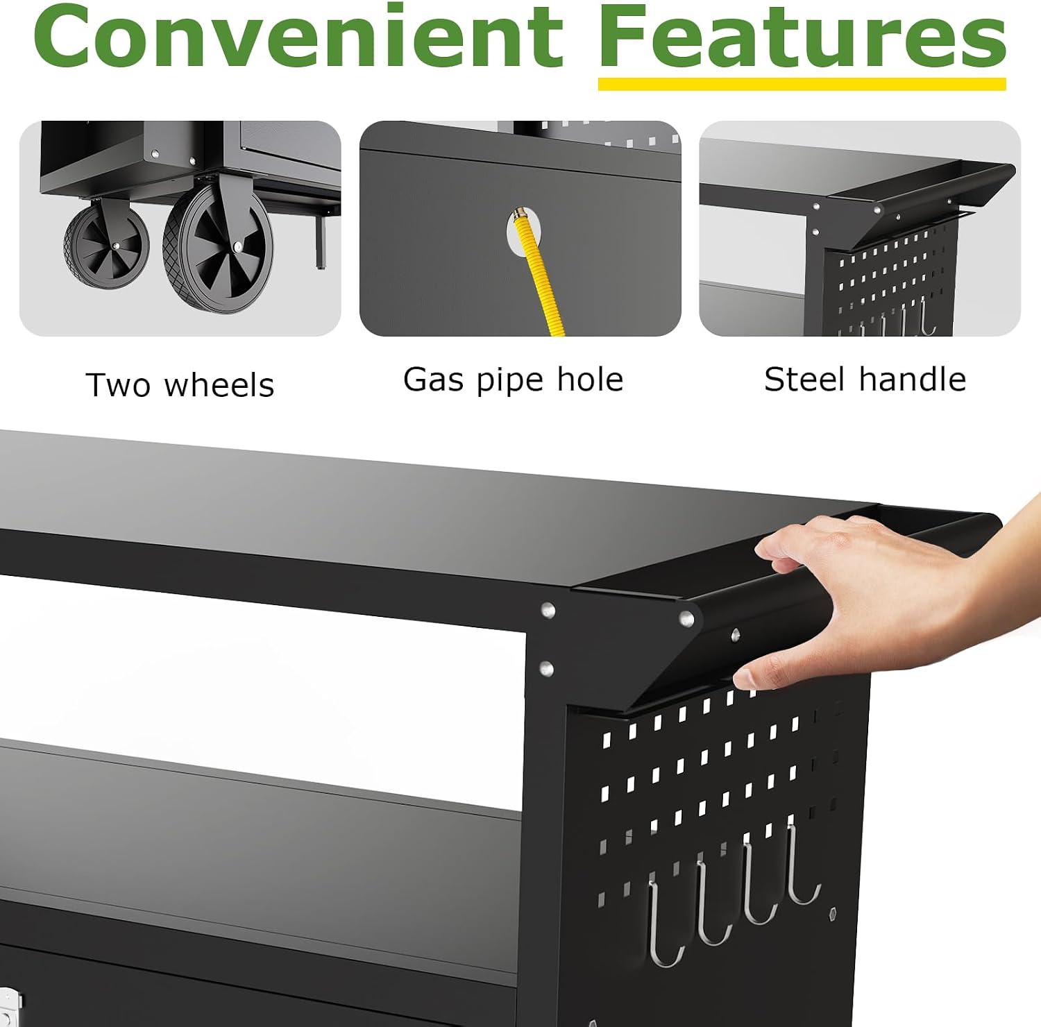 Outdoor Grill Cart Table With  - Outdoor Furniture With Storage ulasan dan harga