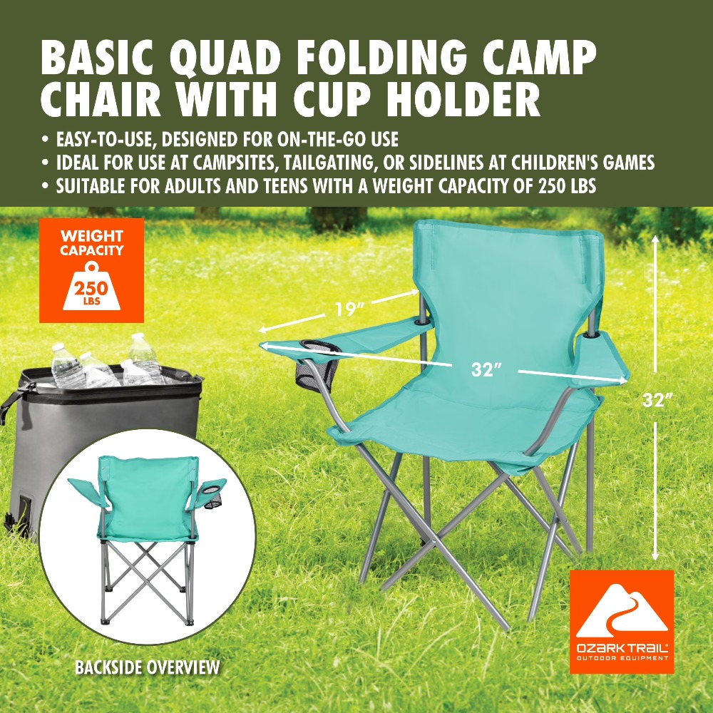 Foldable Quad Camping Chair wi - Outdoor Furniture Used ulasan dan harga