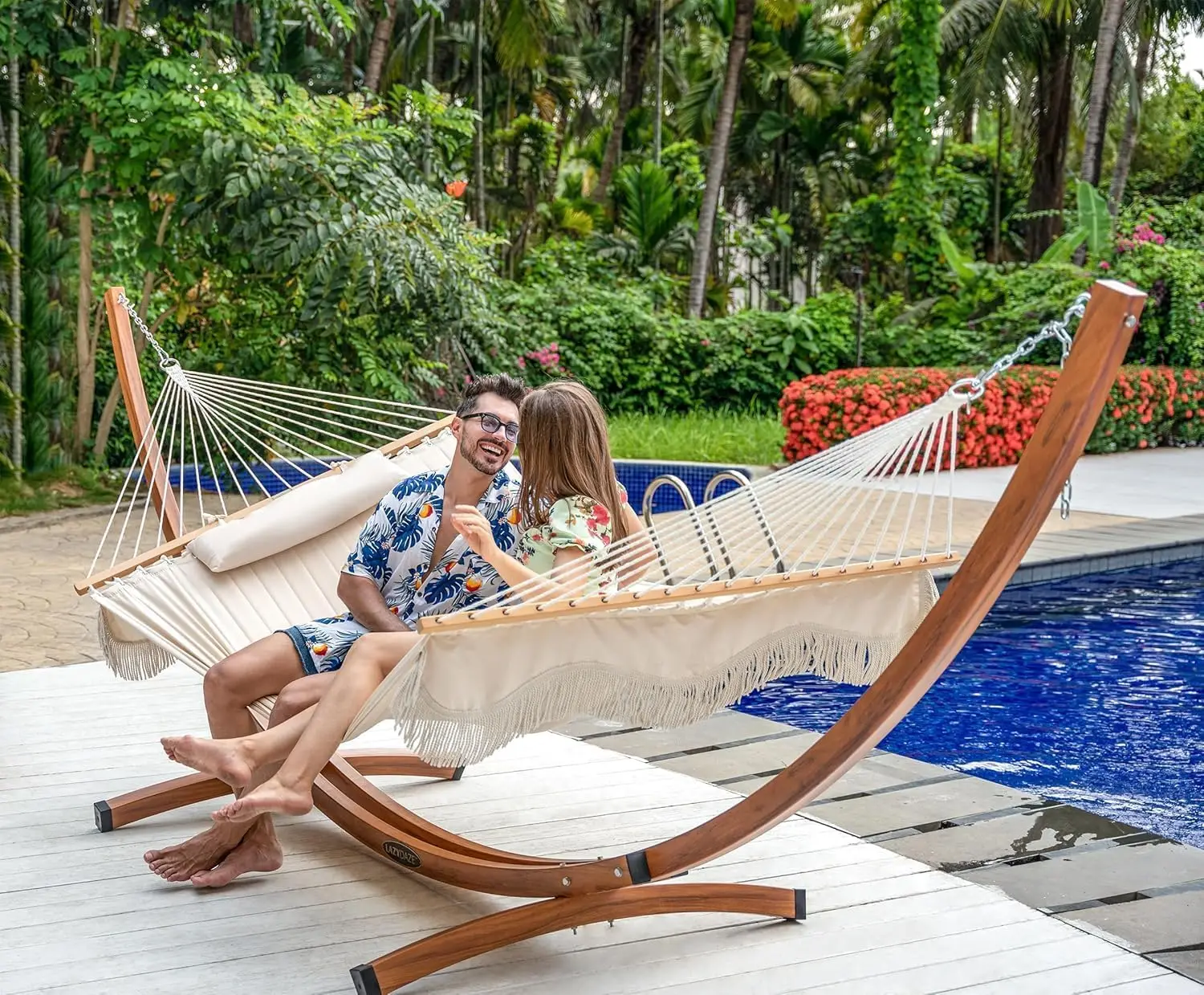 13.5 Ft Arc Heavy Duty Steel H - Hammock With Stand ulasan dan harga