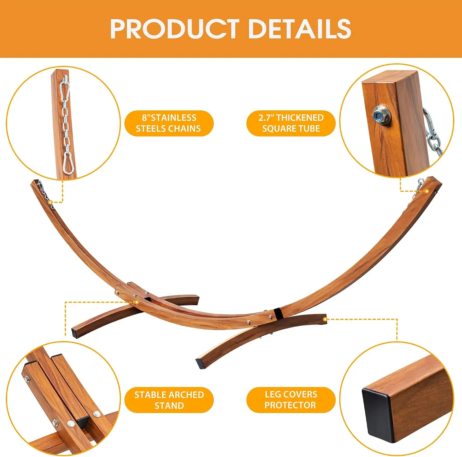 13.5 Ft Arc Heavy Duty Steel H - Hammock With Stand ulasan dan harga