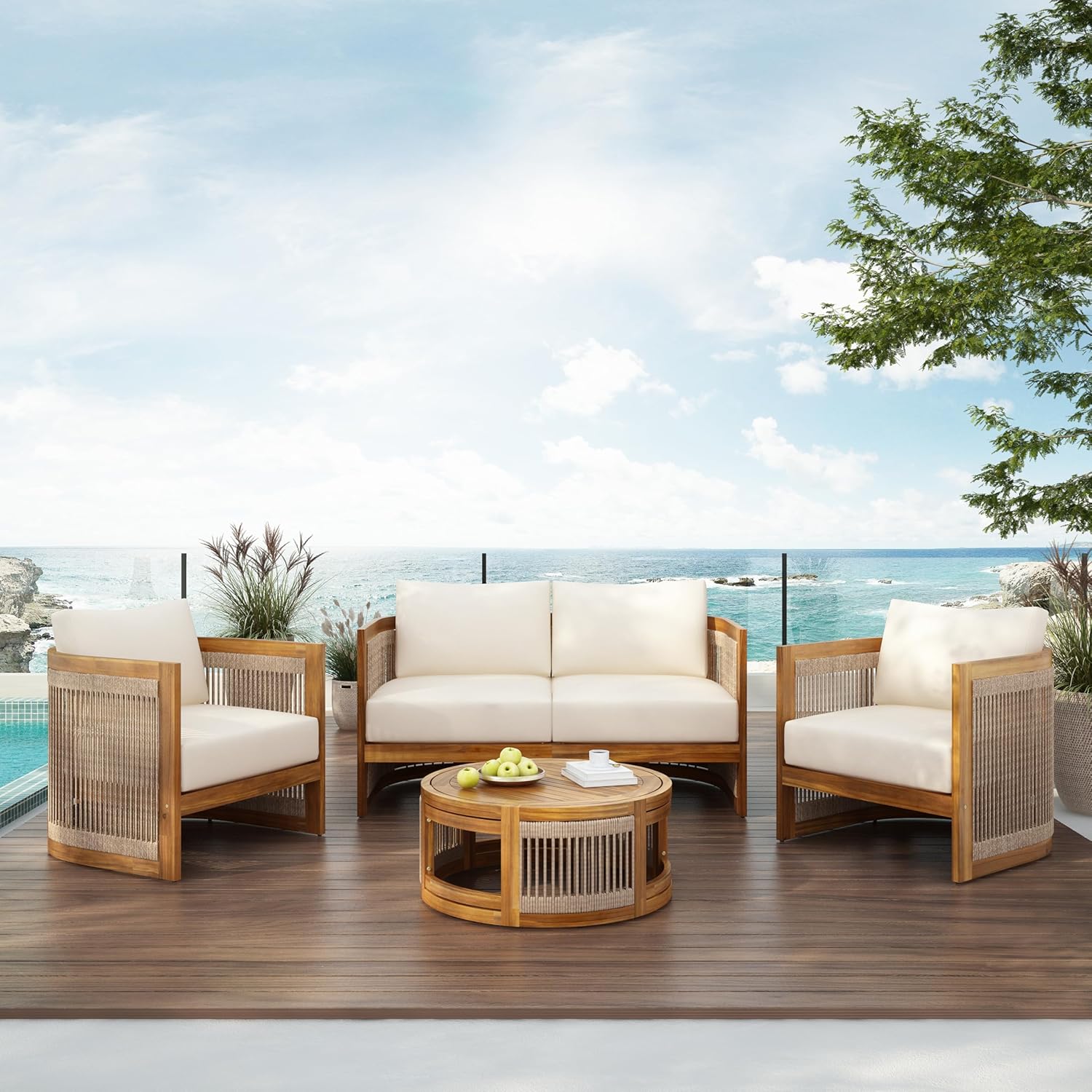 4-Piece Patio Conversation Set - Outdoor Furniture Deals ulasan dan harga