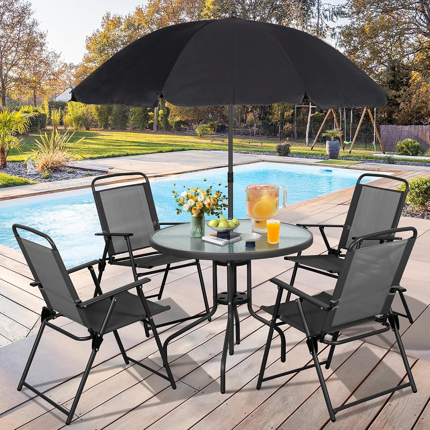 Metal Patio Dining Set Outdoor - Outdoor Furniture Deals ulasan dan harga