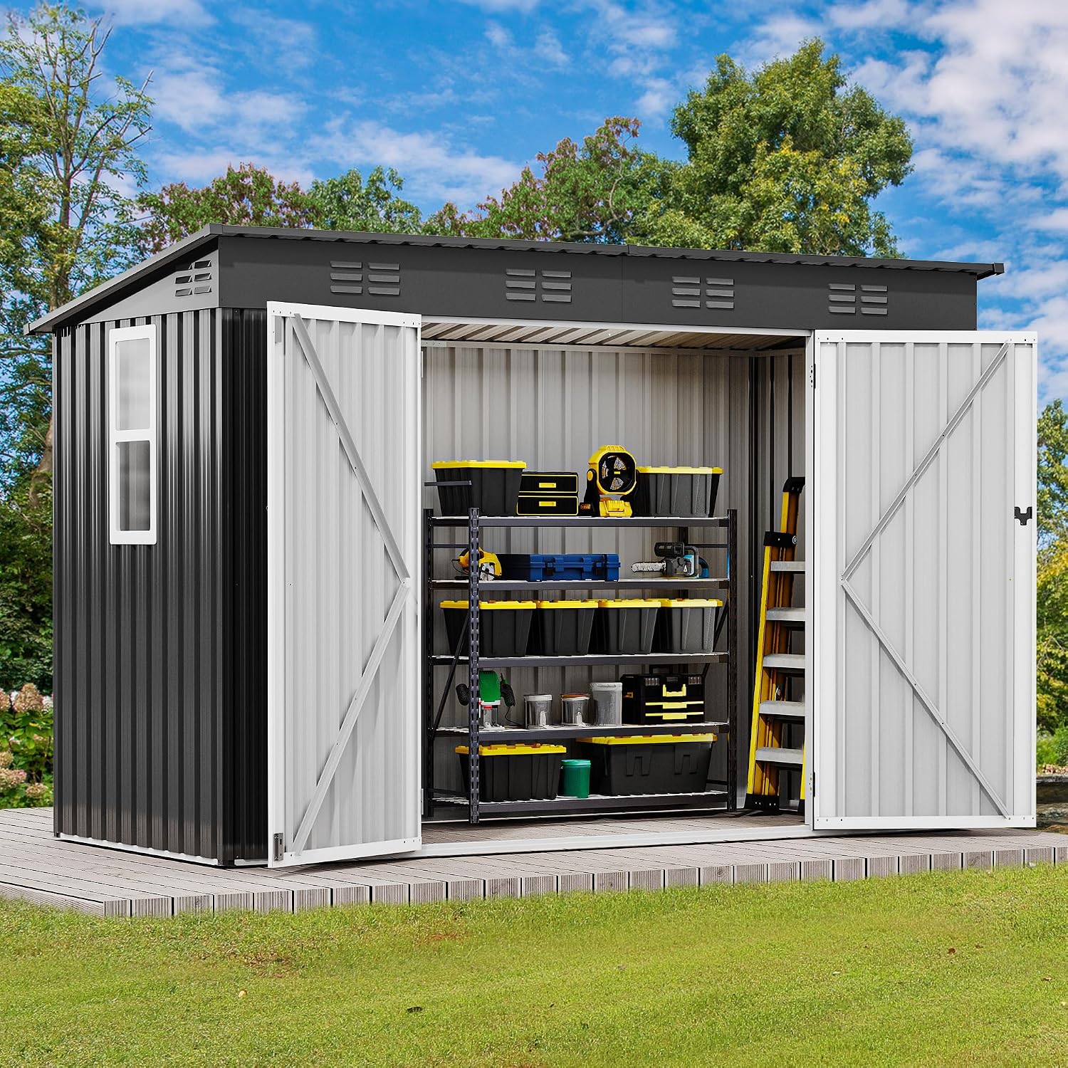 9' x 4' Outdoor Storage Shed w - Outdoor Furniture With Storage ulasan dan harga