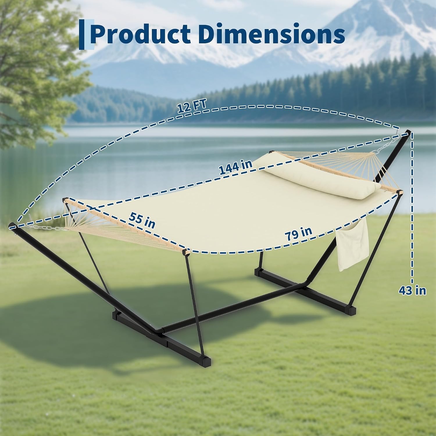2-Person Hammock with Stand fo - Outdoor Furniture Deals ulasan dan harga