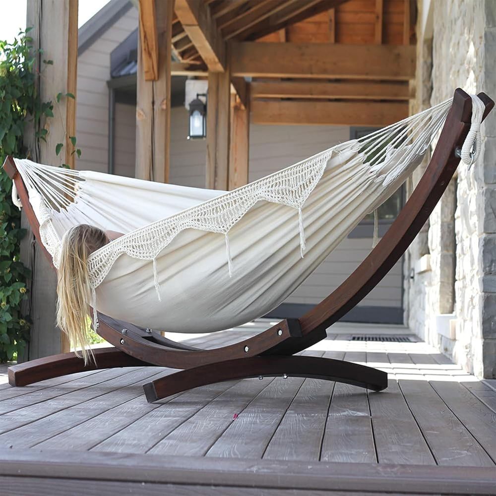 Double Cotton Hammock with Sol - Hammock With Stand ulasan dan harga
