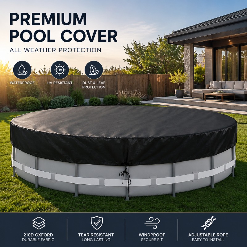 Oxford Round Pool Cover Waterp - Outdoor Furniture For Pool ulasan dan harga