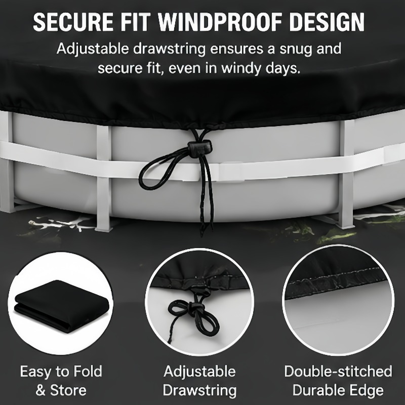 Oxford Round Pool Cover Waterp - Outdoor Furniture For Pool ulasan dan harga