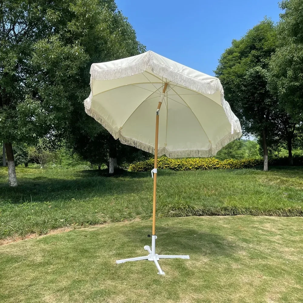 Outdoor Beach Fringe Umbrella  - Outdoor Furniture On Sale ulasan dan harga