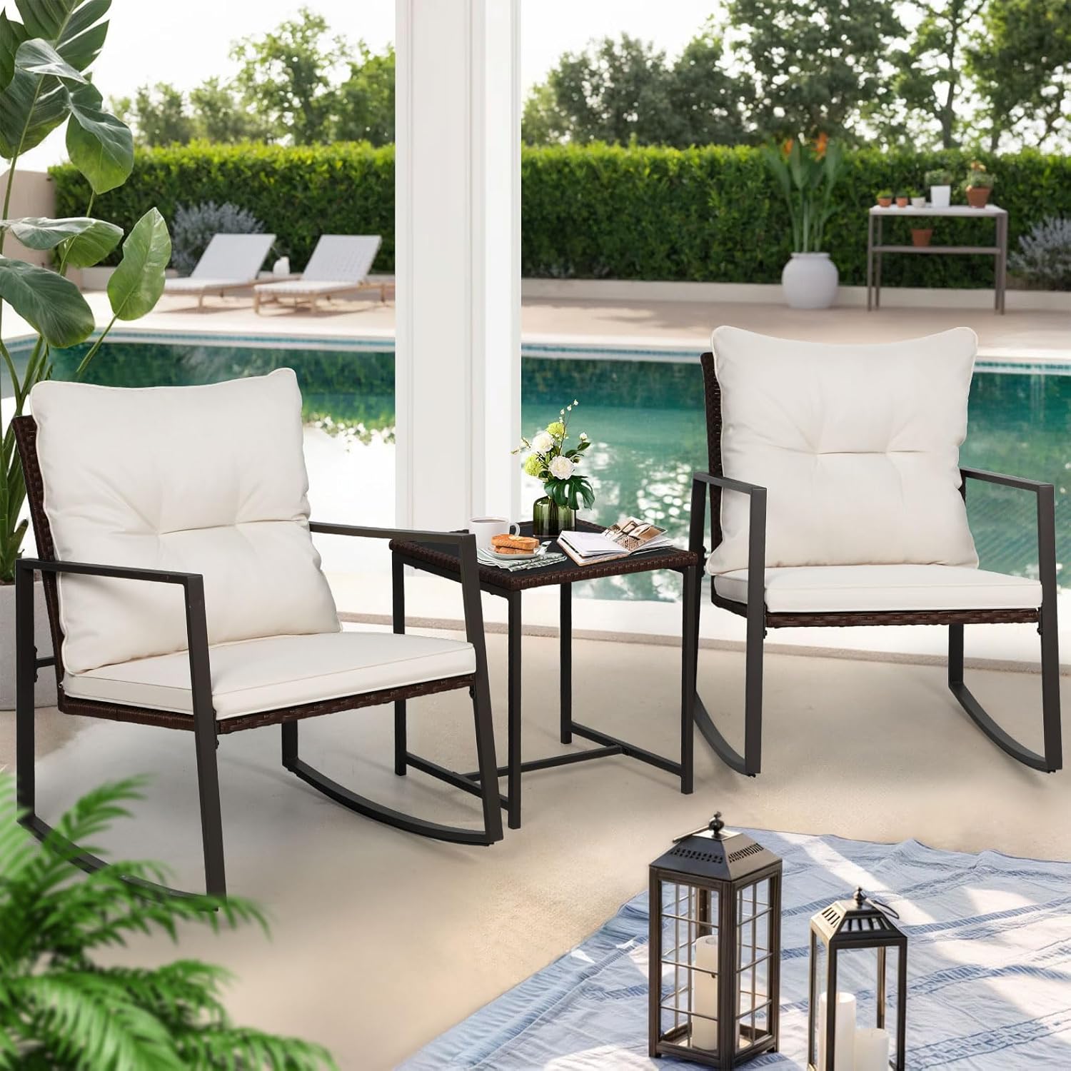 3-Piece Patio Bistro Set Outdo - Outdoor Furniture On Sale ulasan dan harga