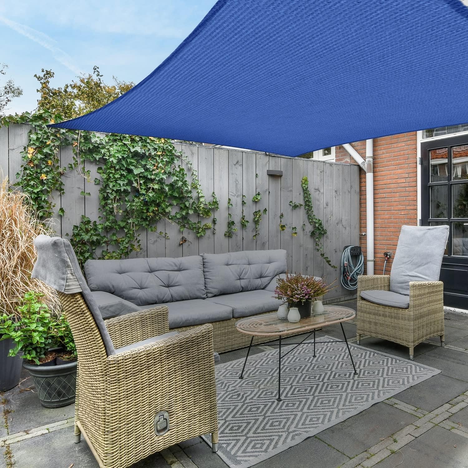 10' X 10' Sun Shade Sail Recta - Outdoor Furniture Hdpe ulasan dan harga
