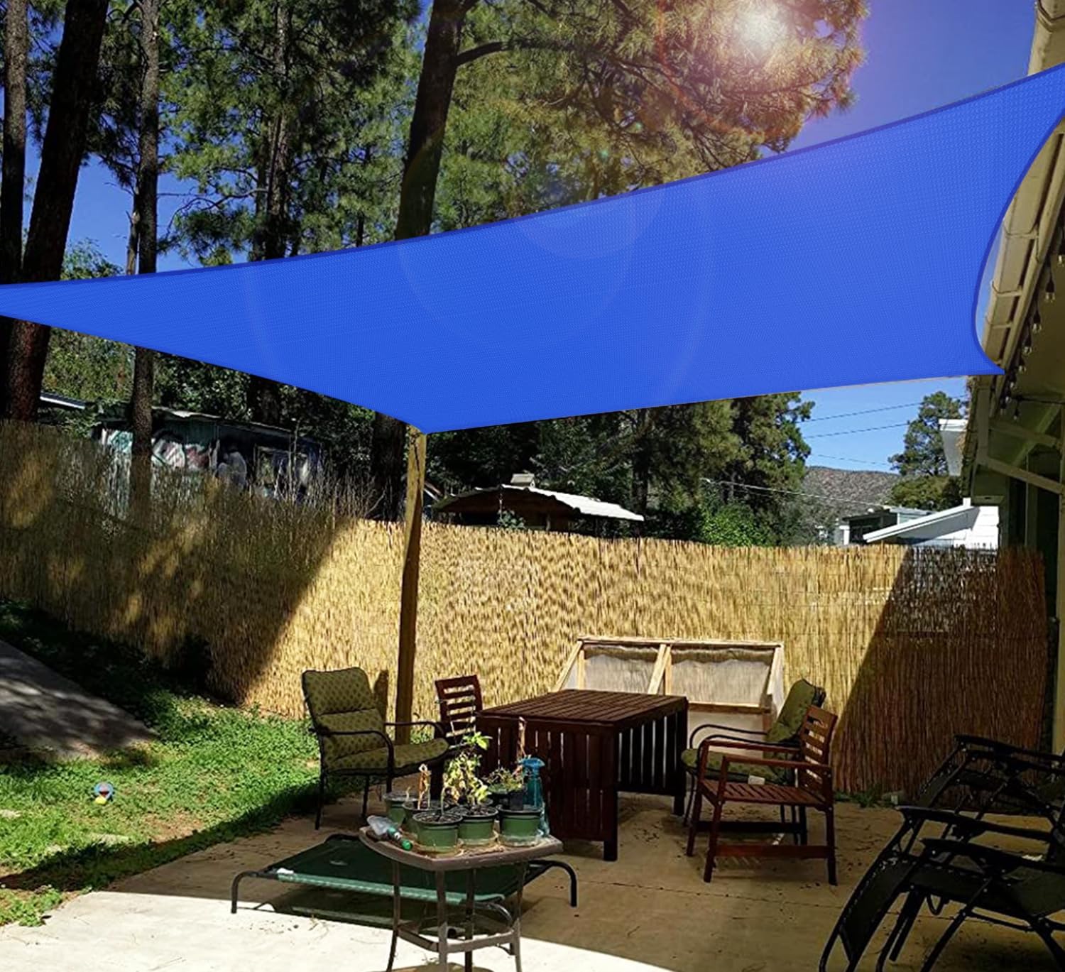10' X 10' Sun Shade Sail Recta - Outdoor Furniture Hdpe ulasan dan harga