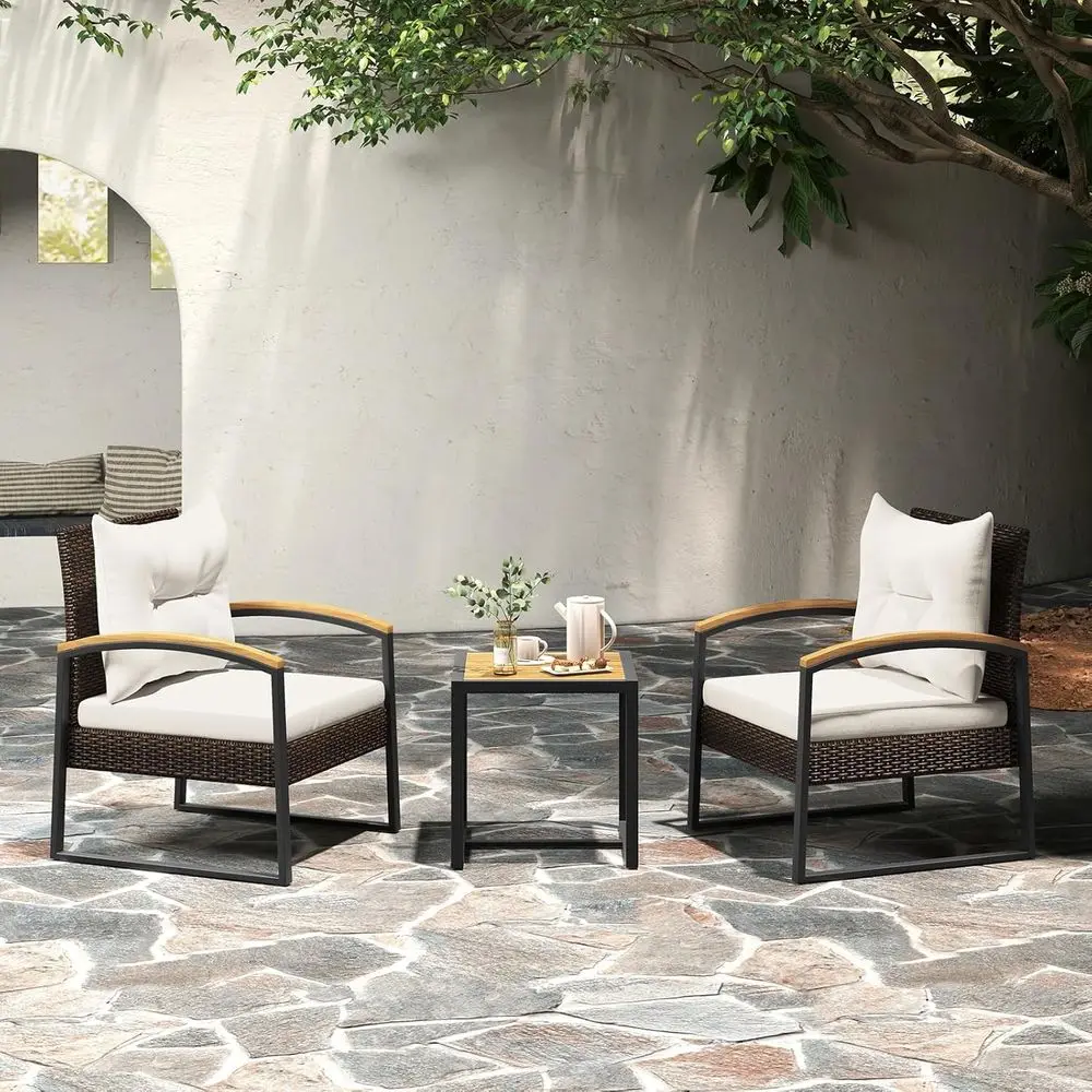 3-Piece Outdoor Wicker Furnitu - Outdoor Furniture Deals ulasan dan harga