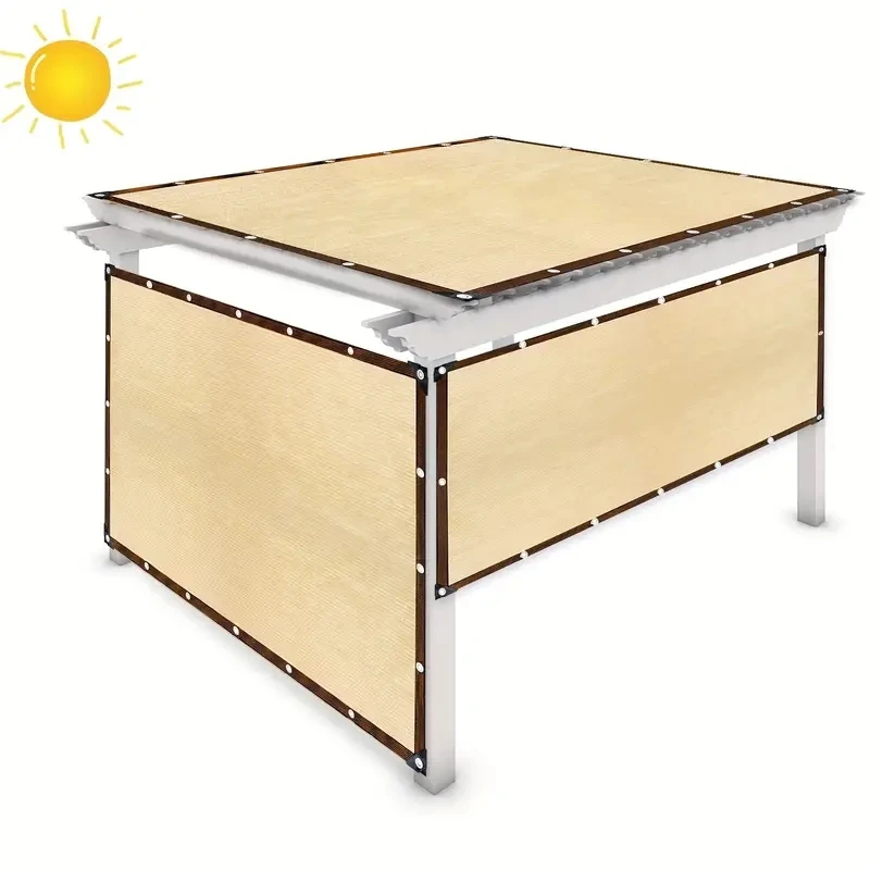 90% Shading HDPE Beige Sunshad - Outdoor Furniture Hdpe ulasan dan harga