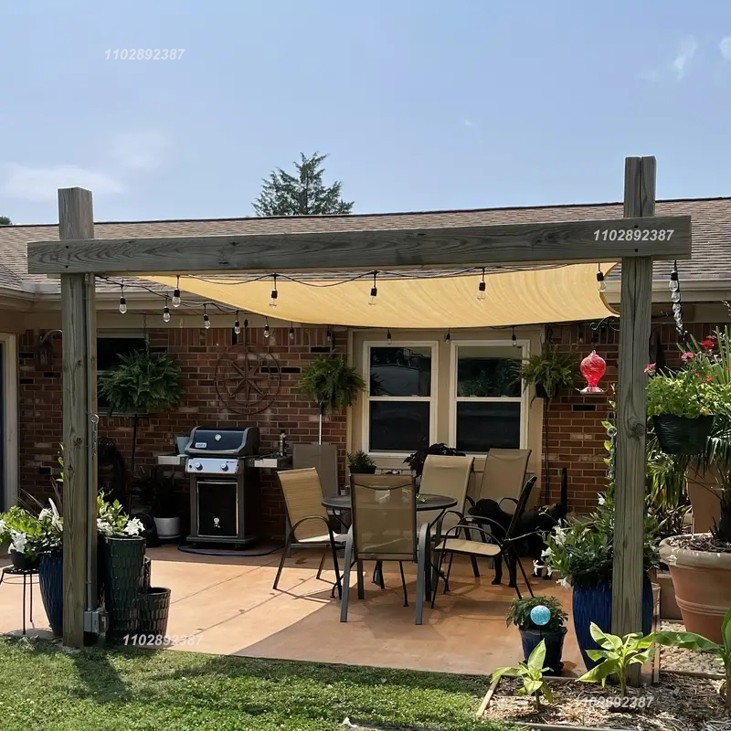 90% Shading HDPE Beige Sunshad - Outdoor Furniture Hdpe ulasan dan harga