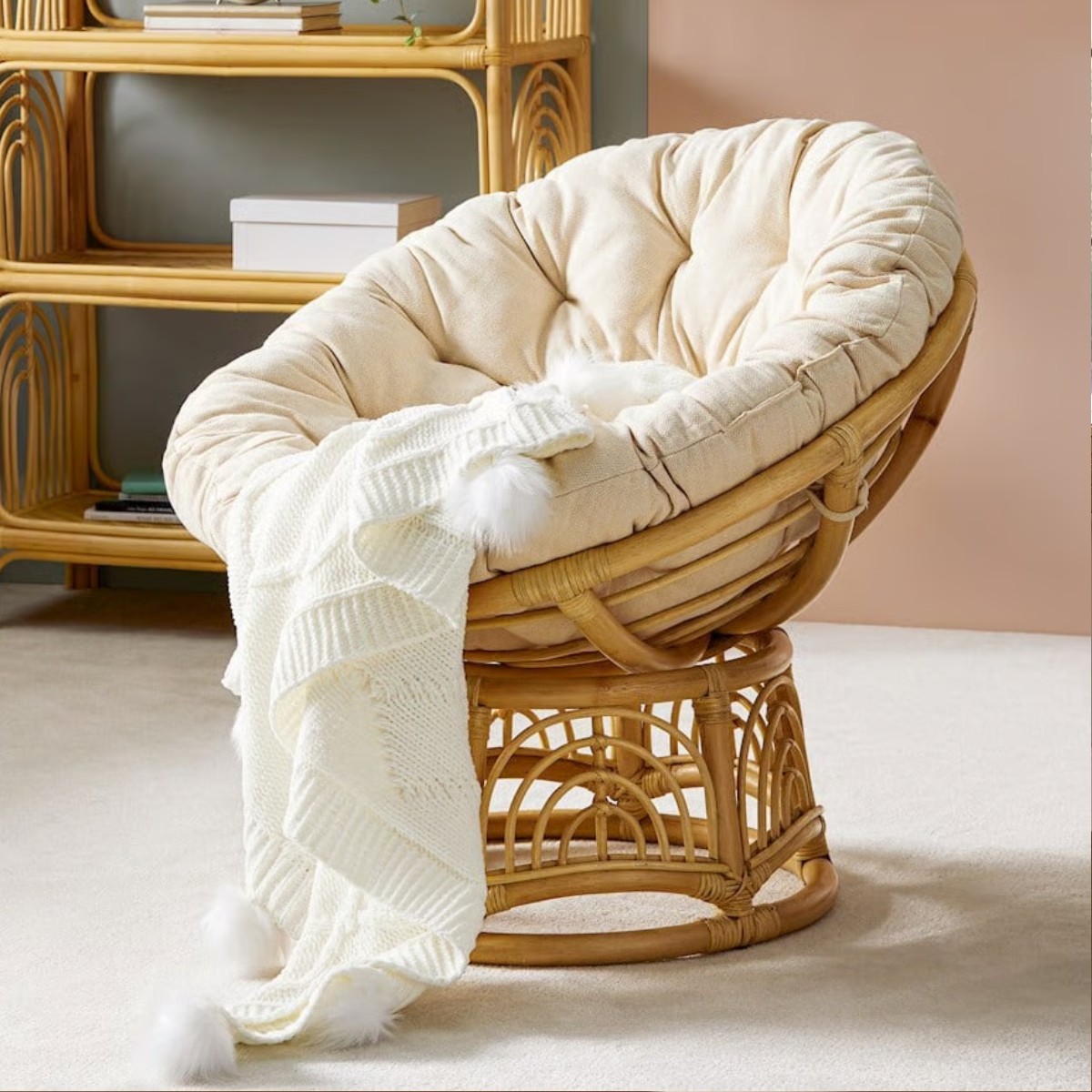 #Bohemian Rattan Papasan Chair - Outdoor Furniture Vietnam ulasan dan harga
