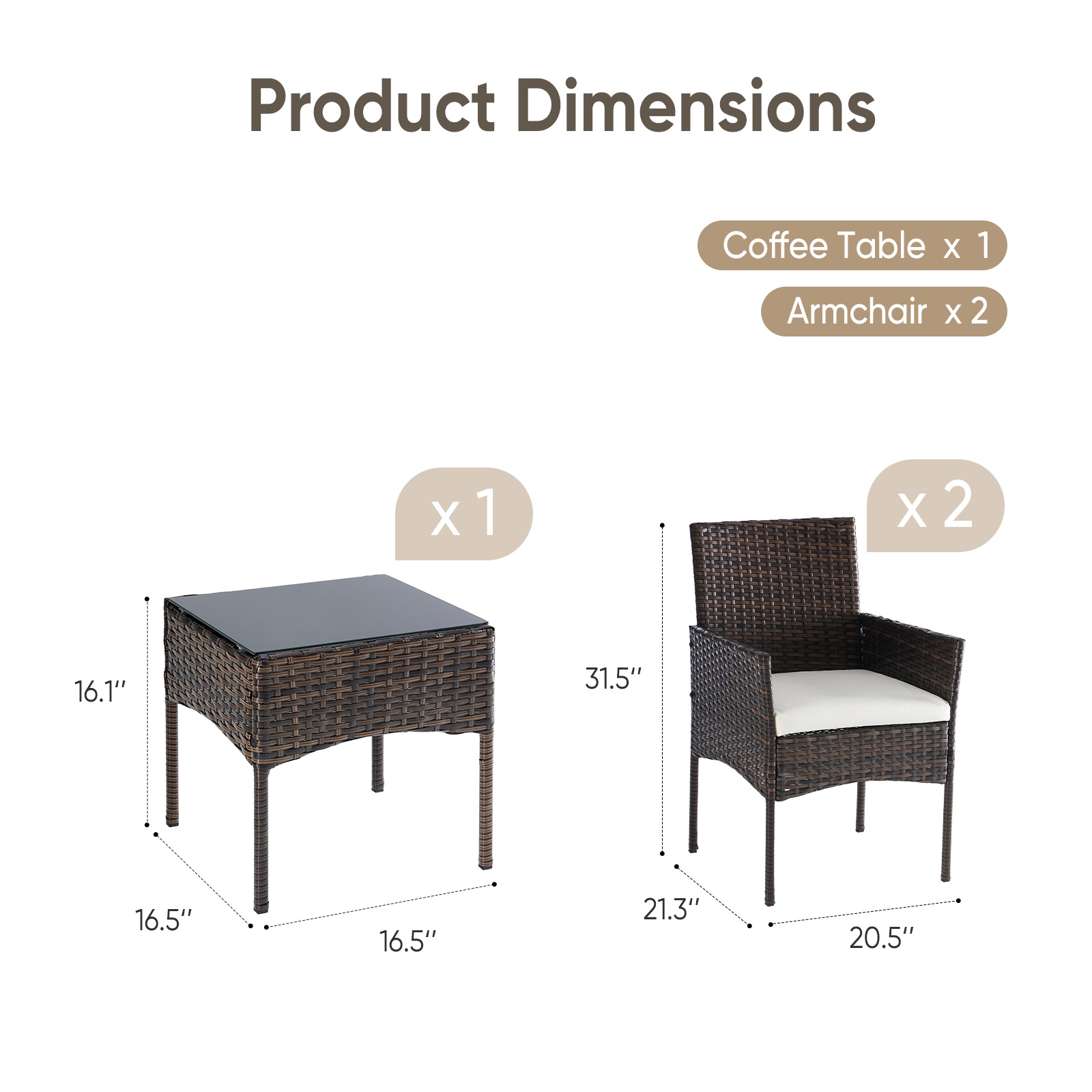 JHK Large Size 3 Pieces Outdoo - Outdoor Furniture Deals ulasan dan harga