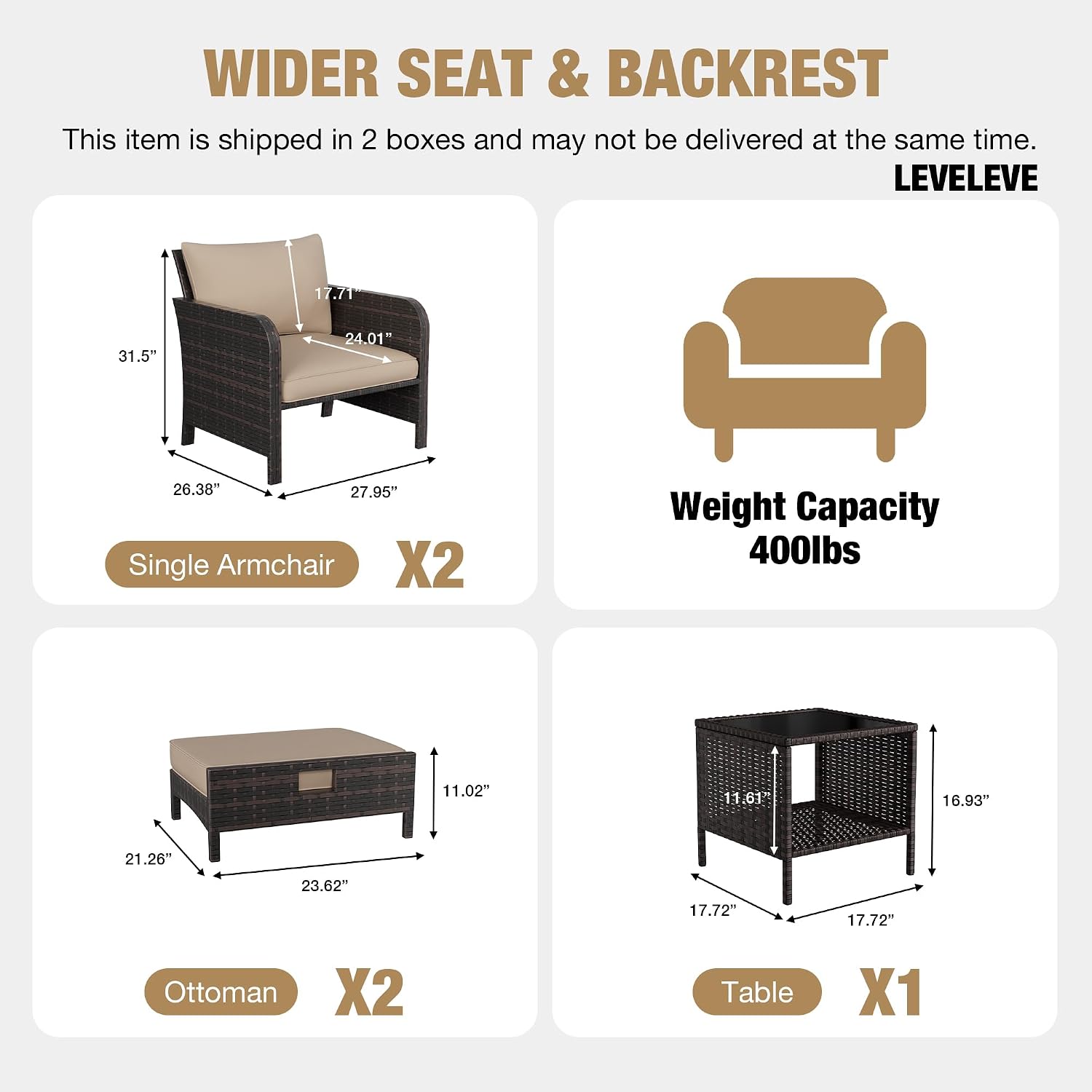 Patio 5 Piece Conversation Fur - Outdoor Furniture Deals ulasan dan harga