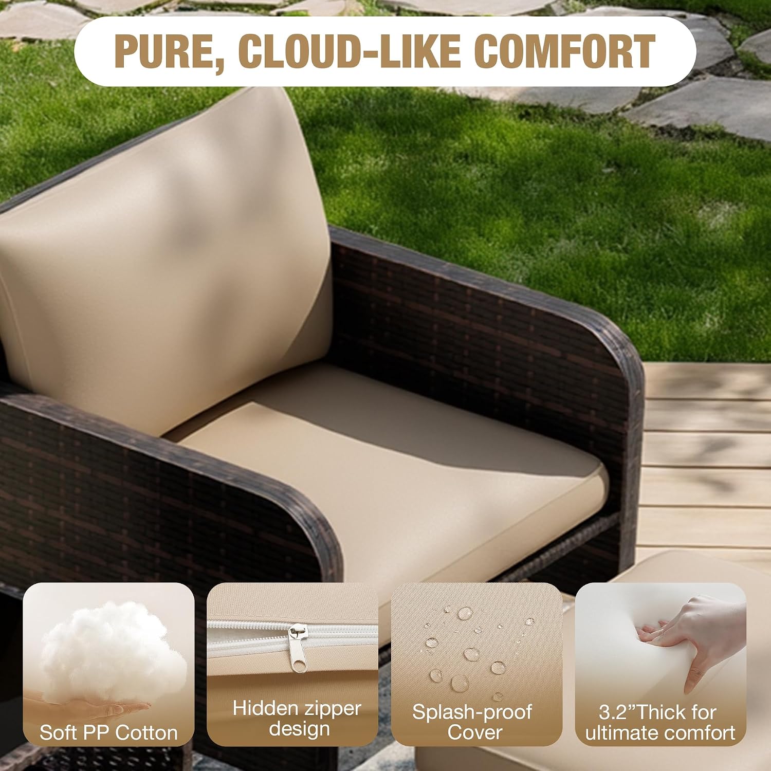 Patio 5 Piece Conversation Fur - Outdoor Furniture Deals ulasan dan harga