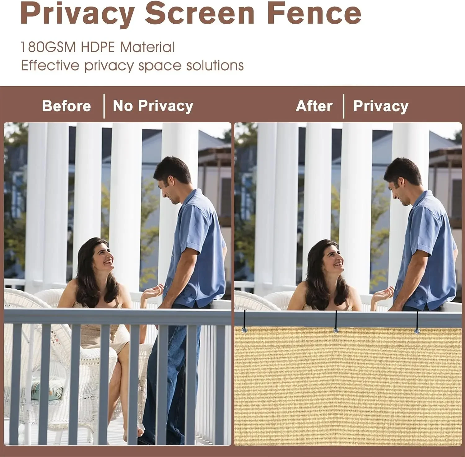 4x1M Balcony Privacy Screen He - Outdoor Furniture Hdpe ulasan dan harga