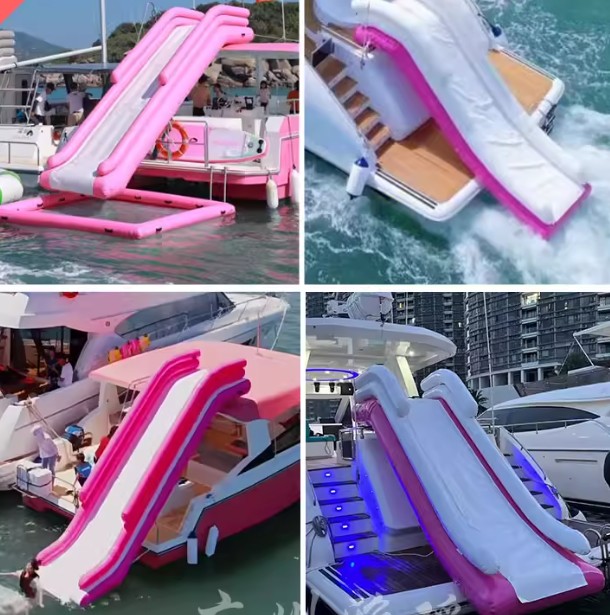 Inflatable water yacht slide b - Outdoor Furniture For Pool ulasan dan harga