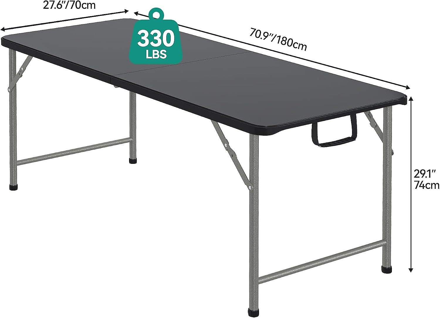 YITAHOME 6FT Folding Table Hea - Outdoor Furniture Hdpe ulasan dan harga