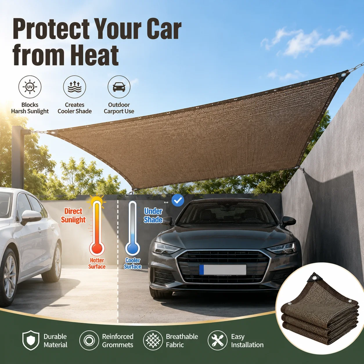 Large Courtyard Shading Net –  - Outdoor Furniture Hdpe ulasan dan harga