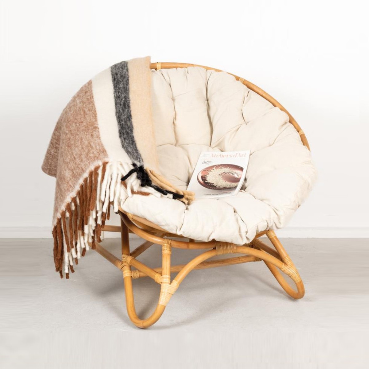 #Bohemian Rattan Papasan Chair - Outdoor Furniture Vietnam ulasan dan harga